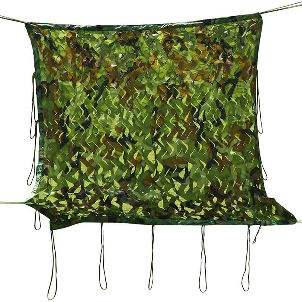 EIIDJFF Camo Netting Sun Shade Green Camo Netting Reinforced Terrace Awning Camping Outdoor Garden Hidden Hunting Privacy Sun Protection