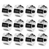 Eliamo 12 Pack Metal Hand Tally Counter 4-Digit Lap Counter Clicker, Manual Mechanical Handheld Pitch Click Counter with Finger Ring for School Golf & Knitting Row Croche, Silver view 1