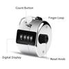 Eliamo 12 Pack Metal Hand Tally Counter 4-Digit Lap Counter Clicker, Manual Mechanical Handheld Pitch Click Counter with Finger Ring for School Golf & Knitting Row Croche, Silver view 2