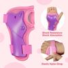 Knee Pads for Kids Kneepads and Elbow Pads Toddler Protective Gear Set Kids Elbow Pads and Knee Pads for Girls Boys with Wrist Guards 3 in 1 for Skating Cycling Bike Rollerblading Scooter view 3