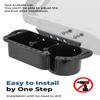 KEMIMOTO Boat Seat Cup Holder for Marine B100 B200, ABS Plastic Boat Caddy Organizer with Drainage & Reserved Installation Holes, Boating Cabin Storage Fishing Accessories Caddy, Black view 4
