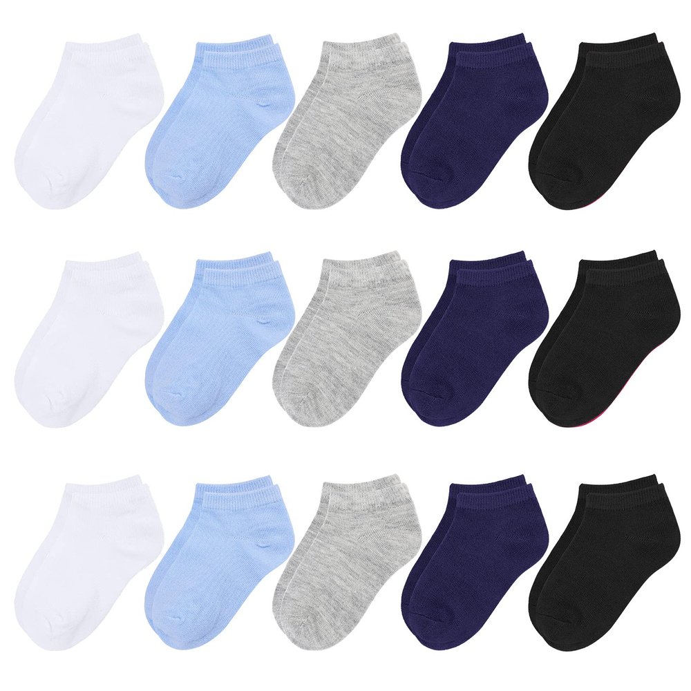 BOOPH Kids Socks for Boys Girls Low Cut Athletic Ankle Socks 6-8 Years Multi04