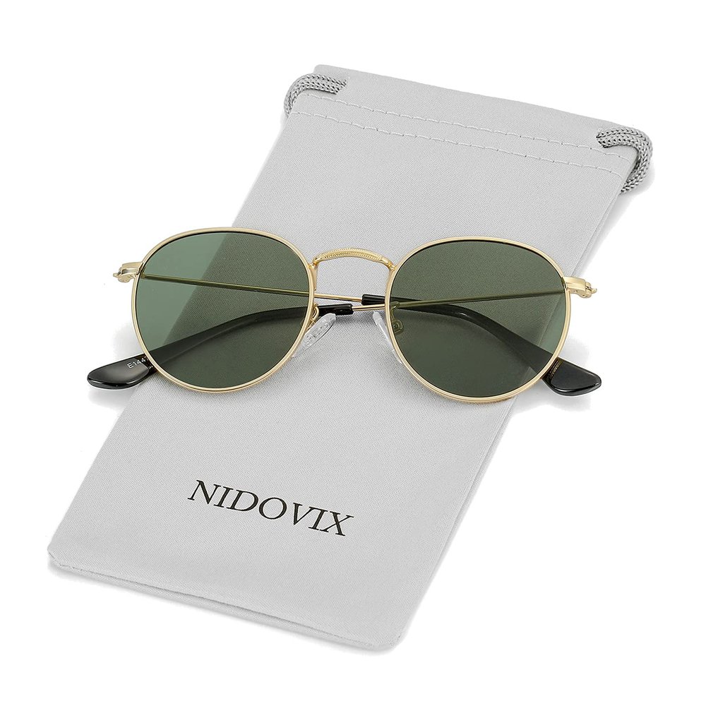 NIDOVIX Kids Polarized Sunglasses Classic Metal Frame for Baby Boys Girls Age 0-4 100% UV Protection (Gold/G15)