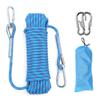 Climbing Rope 10MM Diameter 10M(32ft) 20M(64ft) Outdoor Static Rock Climbing Rope,Tree Climbing Rappelling Rope,Escape Nylon Rope,Ice Climbing Equipment Fire Rescue Parachute Rope with 2 Steel Hooks view 1