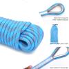 Climbing Rope 10MM Diameter 10M(32ft) 20M(64ft) Outdoor Static Rock Climbing Rope,Tree Climbing Rappelling Rope,Escape Nylon Rope,Ice Climbing Equipment Fire Rescue Parachute Rope with 2 Steel Hooks view 4