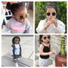 NIDOVIX Kids Polarized Sunglasses Classic Metal Frame for Baby Boys Girls Age 0-4 100% UV Protection (Gold/Blue Mirror) view 2
