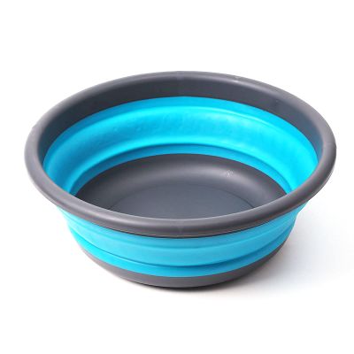 Collapsible Portable Wash Basin Dishpan 5L Kitchen Dish Pans Washing Basin Foldable Wash Dish Tub for Camping Supplies, Marine, Camper Accessories for Travel Trailers (Blue)