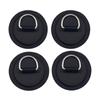 4 Pieces Black Pad/Patch D Rings for PVC Inflatable Boat Canoe Raft Stainless Steel D-Ring Dinghy Kayak Surfboard Paddle Board (Black) view 1