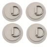 4 Pieces Gray Pad/Patch D Rings for PVC Inflatable Boat Canoe Raft Stainless Steel D-Ring Dinghy Kayak Surfboard Paddle Board(Gray) view 1