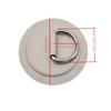 4 Pieces Gray Pad/Patch D Rings for PVC Inflatable Boat Canoe Raft Stainless Steel D-Ring Dinghy Kayak Surfboard Paddle Board(Gray) view 3