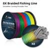 RUNCL Braided Fishing Line X8, Pro Grade Tournament PE Line for Fresh/Saltwater, Abrasion Resistant, No Stretch, Hi Vis Multi-Color Measure Line, 328/546/1093 Yards, 8-200 lb, Christmas Fishing Gifts view 2