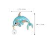 Happyyami Dolphin Brooch Men Women Pearl Breastpin Animal brooches pin Rhinestones Clothing Accessories Birthday Corsage Jewelry (Blue) view 2