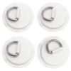 4 Pieces White Pad/Patch D Rings for PVC Inflatable Boat Canoe Raft Stainless Steel D-Ring Dinghy Kayak Surfboard Paddle Board view 1