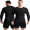 NELEUS Men's 3 Pack Workout Compression Shirts,5030,Black,Grey,Blue,3XL view 2