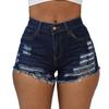 Weigou Women Jean Short Ripped Hot Shorts Comfy Stretchy Women Fringed Denim Shorts (Blue(1), S, s) view 1