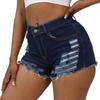 Weigou Women Jean Short Ripped Hot Shorts Comfy Stretchy Women Fringed Denim Shorts (Blue(1), S, s) view 2