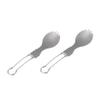 2pcs Lightweight Folding Sporks for Camping Outdoor Dining Portable Multi-use Utensils Spoon Fork for Picnics Hiking and Travel view 1