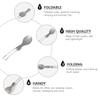 2pcs Lightweight Folding Sporks for Camping Outdoor Dining Portable Multi-use Utensils Spoon Fork for Picnics Hiking and Travel view 3