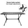 BaiTTang Portable Aluminum Folding Table Outdoor Picnic Table with Carrying Bag, Manually Adjustable Table Height, Ideal for Outdoor Hiking BBQ Camping Fishing view 4
