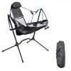BaiTTang Folding Swing Chair - Free Rocking, Support up to 330lbs, Outdoor Camping Recliner Low Chair with Pillow with Carry Bag, for Fishing,Travel, Beach, Picnic (Color : Blue) view 1