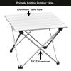 BaiTTang Ultra-Light Aluminum Folding Table Outdoor Picnic Table with Carrying Bag and Skidproof Foot Cover, Ideal for Outdoor Hiking BBQ Camping Fishing Beach (Size : Medium) view 3