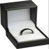 The Jewellery Pak Ring Box for Wedding Proposal Engagement for Men Women Luxury Soft Touch Black PU Leather Ring Jewelry Gift Holder Box view 1