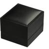 The Jewellery Pak Ring Box for Wedding Proposal Engagement for Men Women Luxury Soft Touch Black PU Leather Ring Jewelry Gift Holder Box view 3