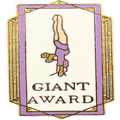 Snowflake Designs Giant on Uneven Bars Gymnastics Award Pin - #1183