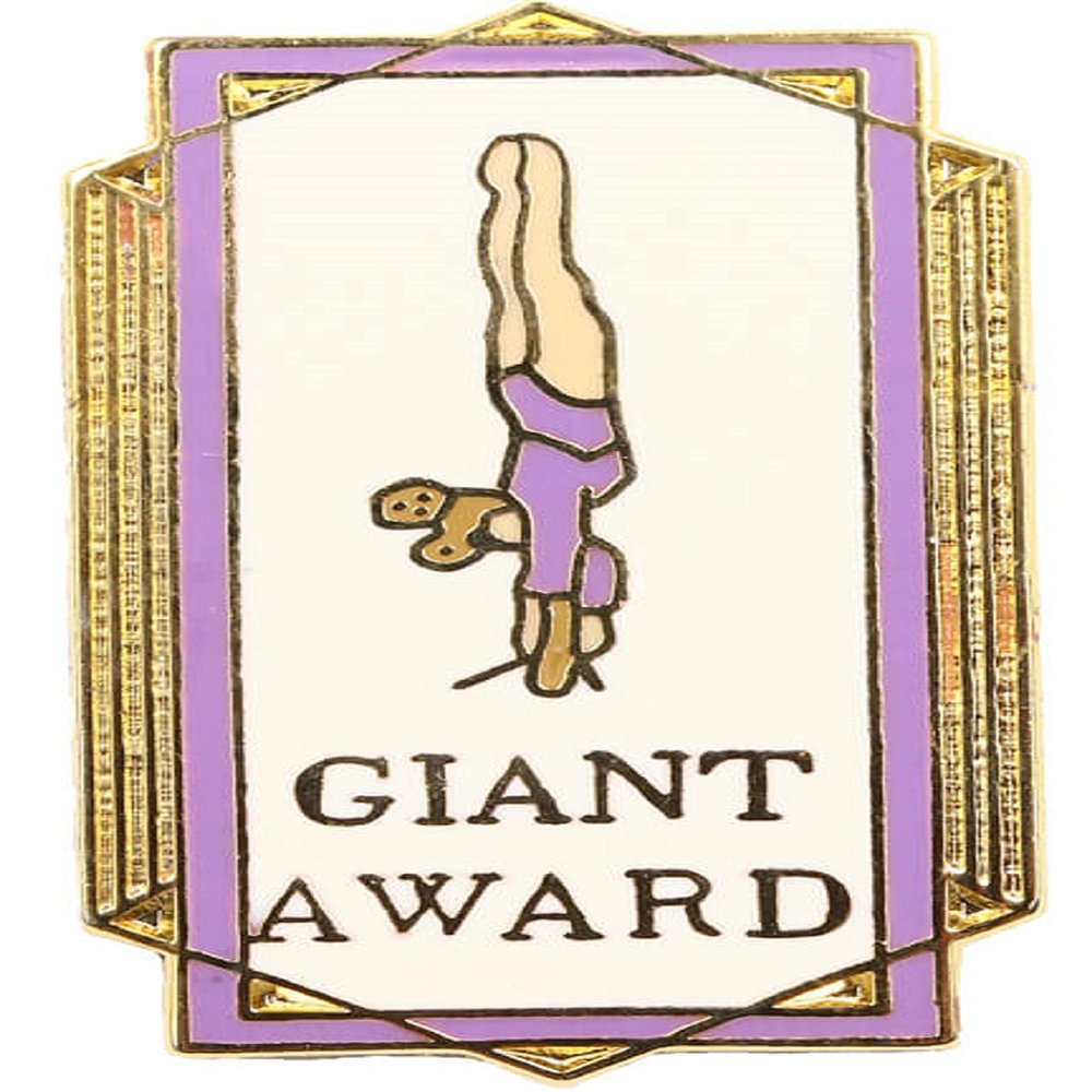 Snowflake Designs Giant on Uneven Bars Gymnastics Award Pin - #1183