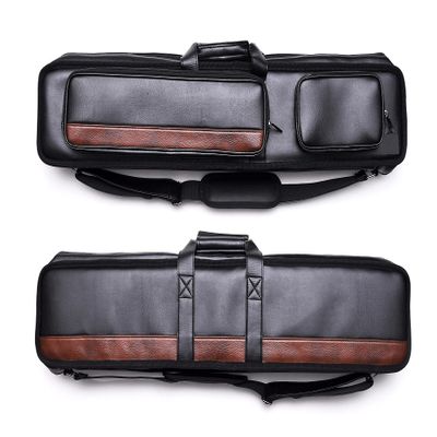 Billiard Depot 2x22x42x53x6 Professional Pool Cue Case 2butts 2shafts2butts 4shafts2butts 5shafts3butts 6shafts Carry Billiard Pool Cue Stick Case (3B6S-Soft-Brown)