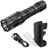 Nitecore P20i UV 1800 Lumen USB-C Rechargeable Tactical Flashlight with UV Ultraviolet Black Light and LumenTac Organizer view 1