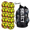 Select Classic V21 Soccer Ball, 10-Ball Team Pack with Duffle Bag and Pump, Yellow, Size 5 view 1