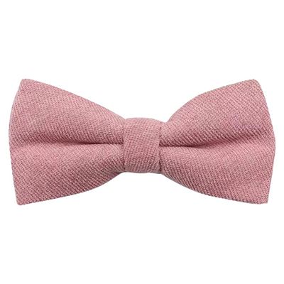 Children's Kids Boys Luxury Cotton Blend Elasticated Bow Tie (Dusty Rose Pink) - suitable for formalwear, weddings, parties, pageboy & groomsmen matching outfits