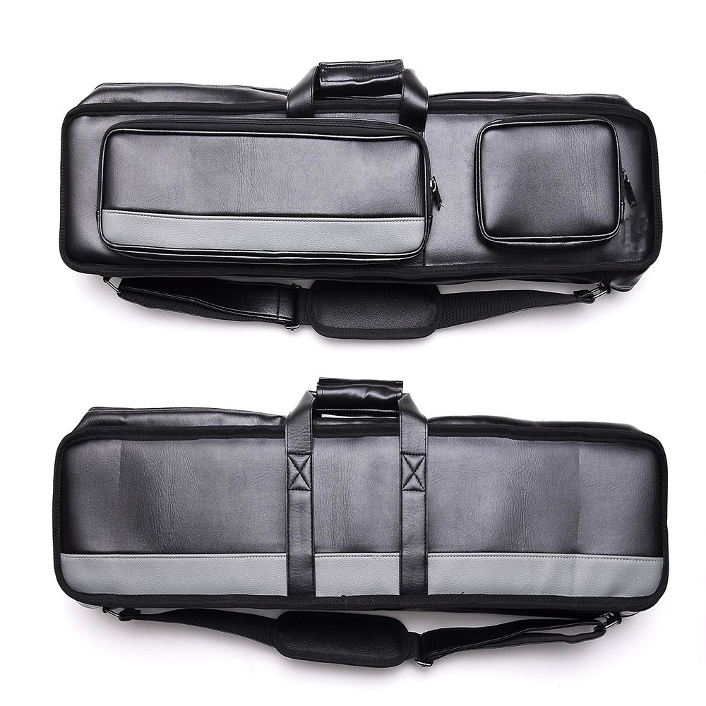 Billiard Depot 2x22x42x53x6 Professional Pool Cue Case 2butts 2shafts2butts 4shafts2butts 5shafts3butts 6shafts Carry Billiard Pool Cue Stick Case (3B6S-Soft-Grey)