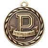 10 Pack of Principal's Award Gold Medals Trophy Award with Neck Ribbons MA view 2
