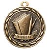 10 Pack of Language Arts Gold Medals Trophy Award with Neck Ribbons MA view 2