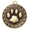 10 Pack of Mascot Paw Print Gold Medals Trophy Award with Neck Ribbons MA view 2