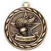 10 Pack of Physical Education Gold Medals Trophy Award with Neck Ribbons MA view 2