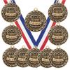 10 Pack of Good Citizen Gold Medals Trophy Award with Neck Ribbons MA view 1