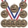 10 Pack of Spelling Bee Gold Medals Trophy Award with Neck Ribbons MA view 1
