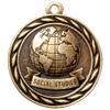 10 Pack of Social Studies Gold Medals Trophy Award with Neck Ribbons MA view 2