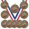 10 Pack of Math Problems Mathematics Gold Medals Trophy Award with Neck Ribbons MA view 1