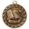 10 Pack of English Reading Writing Gold Medals Trophy Award with Neck Ribbons MA view 2