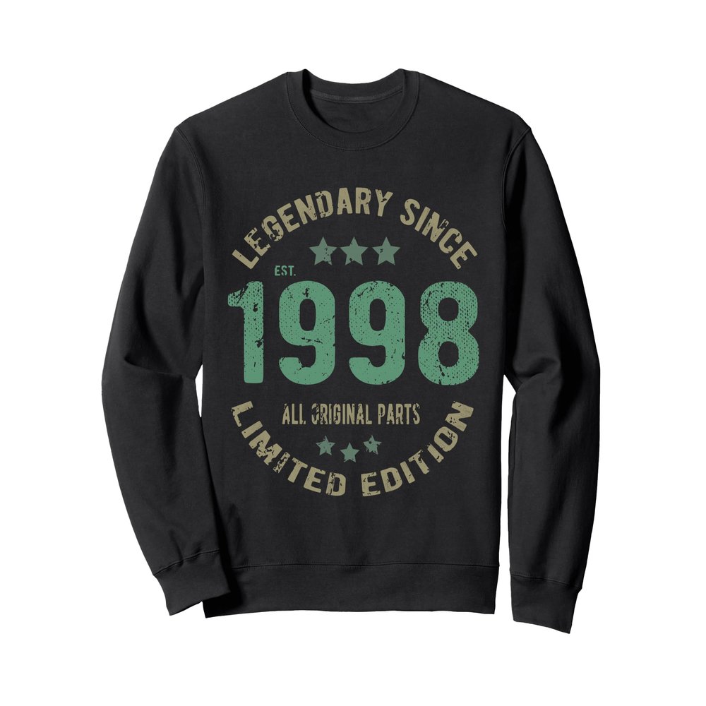 28 Year Old Bday Legend Since 1998 - Vintage 28th Birthday Sweatshirt