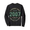 19 Year Old Bday Legend Since 2007 - Vintage 19th Birthday Sweatshirt view 1
