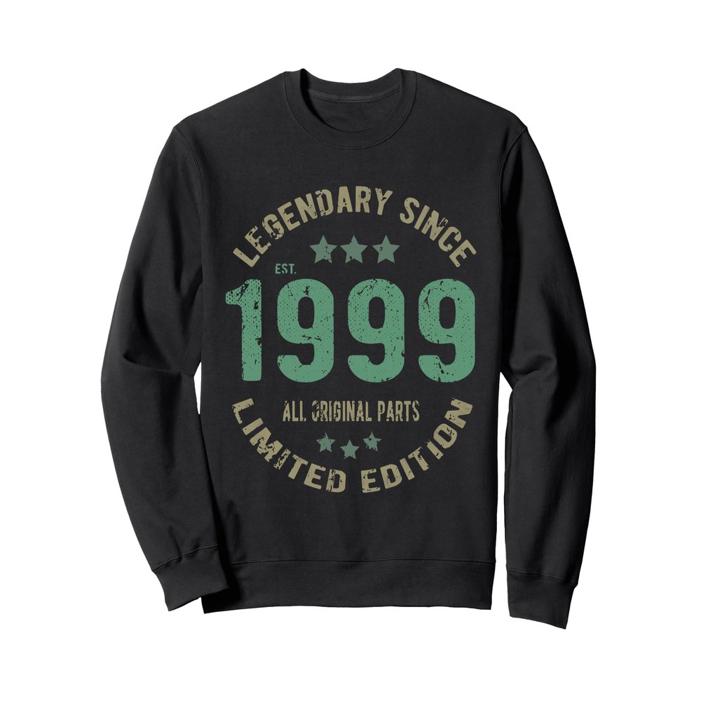 27 Year Old Bday Legend Since 1999 - Vintage 27th Birthday Sweatshirt