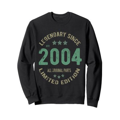 22 Year Old Bday Legend Since 2004 - Vintage 22nd Birthday Sweatshirt
