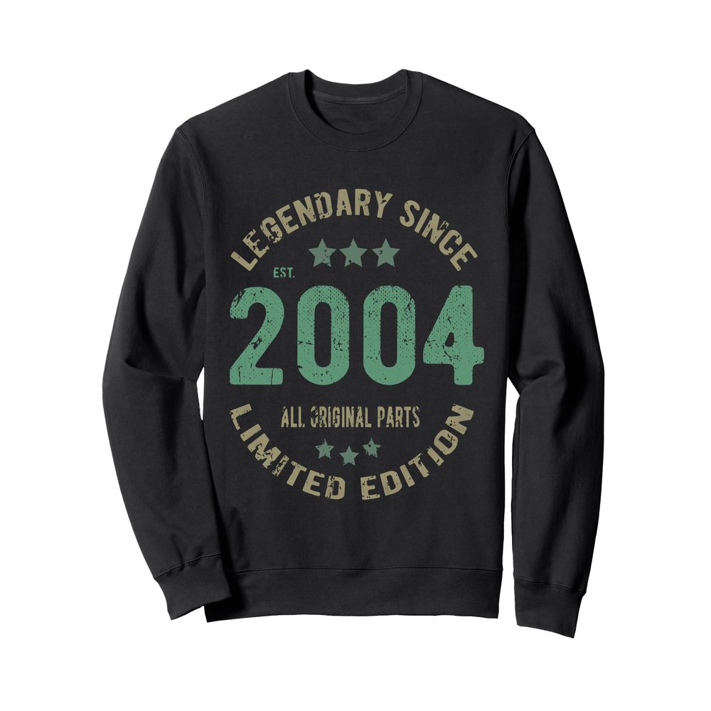 22 Year Old Bday Legend Since 2004 - Vintage 22nd Birthday Sweatshirt