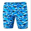 DEVOROPA Boys' Swim Jammers Youth Competitive Swim Team Suit Quick Dry Athletic Swimming Shorts UPF 50+ Wave Pattern M view 1