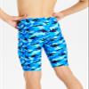 DEVOROPA Boys' Swim Jammers Youth Competitive Swim Team Suit Quick Dry Athletic Swimming Shorts UPF 50+ Wave Pattern M view 3